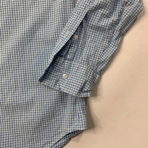 J Crew Shirt Mens M Medium Blue White Flex Washed Classic Check Button Down - Picture 3 of 11